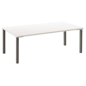 Bureau droit 200 cm blanc Exprim piétement anhtracite Anthracite