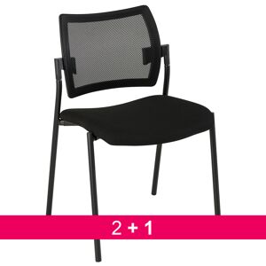 Sokoa Pack chaises noir Amets maille 2 + 1 offerte Anthracite