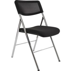 Alba Chaises Diva pliables Noir, dossier maille et assise en tissu polypropylène, Hauteur 83 cm - Lot de 2 - Publicité