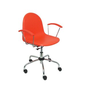 Piqueras y crespo Chaise de bureau pivotante VES - accoudoirs fixes - Orange