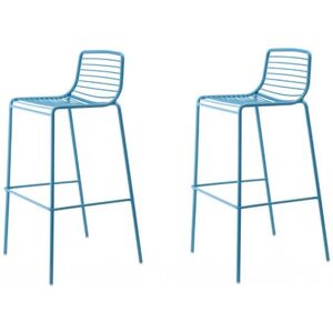 SCAB DESIGN Tabouret de bar Lot de 2 tabourets de bar Summer bleu