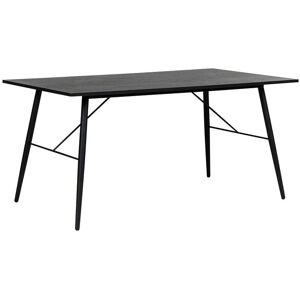 LOUNGITUDE Table à manger PAYTON avec pieds métal noir - 160x90 cm Noir - Publicité