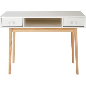 Maisons du Monde Bureau 2 tiroirs blanc Blanc 110x78x55cm