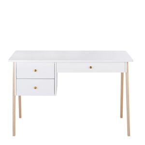 Maisons du Monde Bureau enfant 3 tiroirs ecru pieds en chene