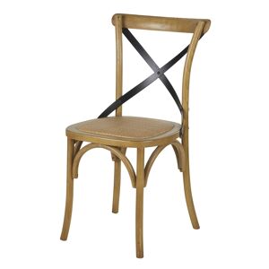 Maisons du Monde Chaise bistrot en bois de hêtre et bambou