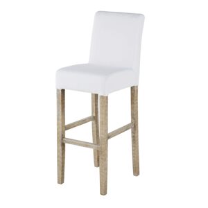 Maisons du Monde Chaise de bar à housser pieds en pin blanchi H77