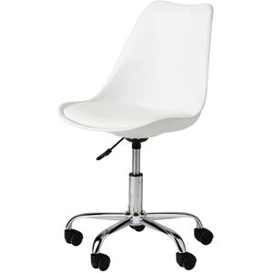 Maisons du Monde Chaise de bureau a roulettes blanche