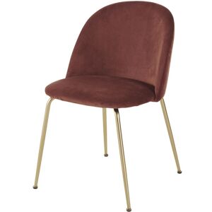 Maisons du Monde Chaise en velours terracotta Rouge 49.5x77.5x55cm