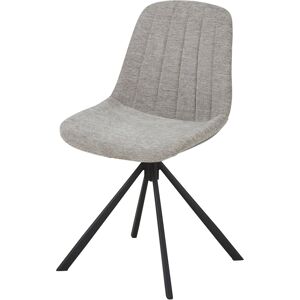 Maisons du Monde Chaise pivotante en velours gris clair Gris 46.5x84.5x52cm