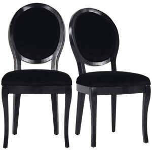 Maisons du Monde Chaises velours noir (x2)