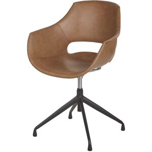 Maisons du Monde Fauteuil de bureau marron imitation cuir vieilli - Publicité