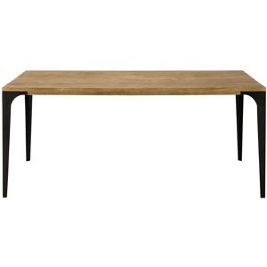 Maisons du Monde Table à manger en manguier et métal 8 personnes L180 Noir 180x76x90cm