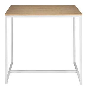 Maisons du Monde Table à manger haute en métal blanc 4/6 personnes L120