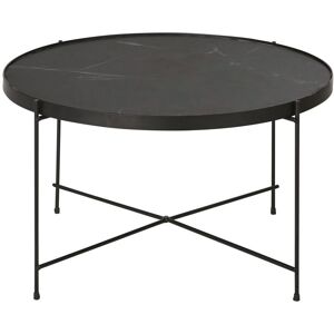 Maisons du Monde Table basse ronde effet marbre noir