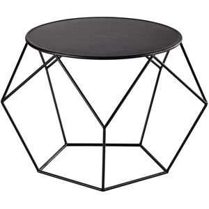 Maisons du Monde Table basse ronde en metal noir