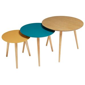 Maisons du Monde Tables gigognes vintage tricolores Multicolore 60x50x60cm