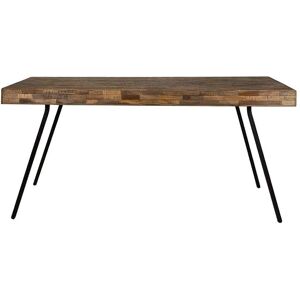 Mathi Design Table repas bois et acier L160 Marron 160x75x78cm