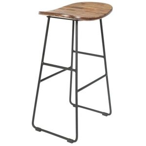 White label Tabouret de comptoir en bois marron