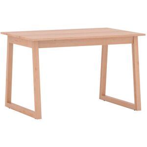 La Compagnie du Hêtre Table de travail en hêtre 120x80 cm pieds traineaux Beige 120x74x80cm