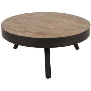 White label Table basse L en bois marron