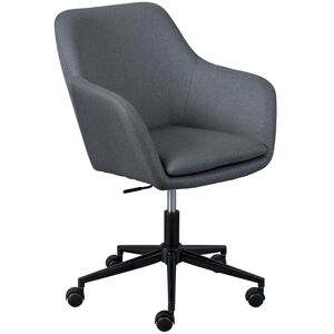 Altobuy Fauteuil de bureau sur roulettes tissu gris Gris 62x84x64cm