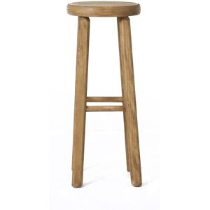 Grenier Alpin Tabouret de bar rond rustique en pin cire