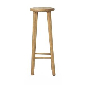 Grenier Alpin Tabouret de bar rond en bois de pin cire