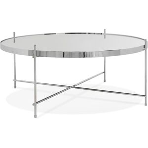 Kokoon Design Table basse Verre Argent Argent 83x35x83cm