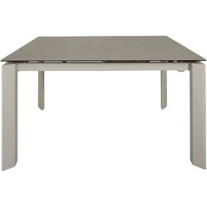 Zago Table ceramique extensible 160 x 90 cm avec allonge integree Gris 90x76x160cm