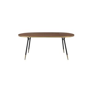 White label Table ovale en bois marron Marron 90x75x180cm