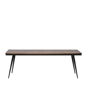 BePureHome Table à manger en bois de teck recyclé et métal 220x90cm naturel - Publicité