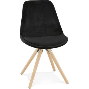 Kokoon Design Chaise Tissu Noir H. assise 46 cm rembourré - Publicité