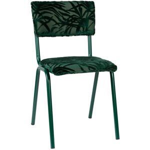 Zuiver Chaise de repas en velours brode vert