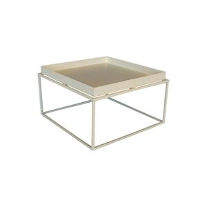 Meubles & Design Table basse minimaliste en métal crème Beige 60x36x60cm