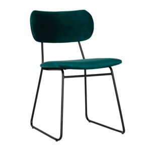 WOOOD Chaise style rétro velours vert Vert 46x76x57cm