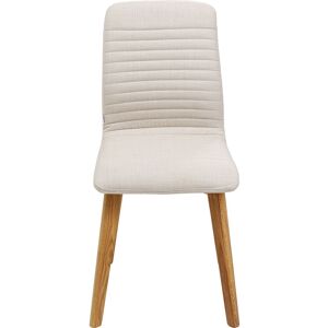 Chaises blanches design ajourées pieds en bois x4 - MANDY