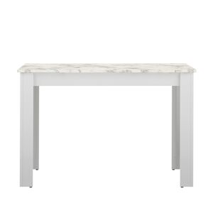 Symbiosis Table effet bois blanc et marbre
