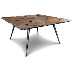 PIB Table basse en bois marron Marron 75x35x75cm