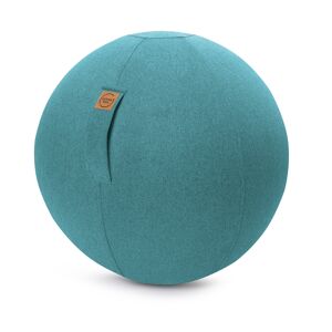 Sitting Point Balle d'assise aspect feutrine turquoise avec poignée polyester D65