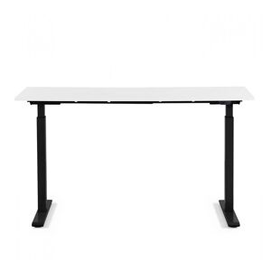 Kare Design Bureau réglable assis-debout blanc et acier noir L140 - Publicité