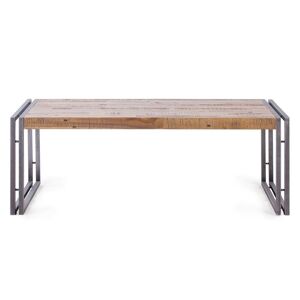 Zago Table basse rectangulaire bois et métal - Publicité