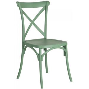 Wadiga Chaise bistrot en polypropylène vert Vert 49x91x43cm