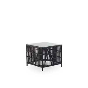 Tables basse carrée en rotin noir mat Noir 60x54x60cm