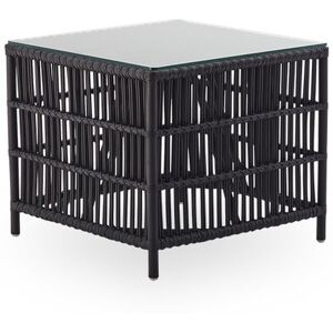 Sika Design Tables basse carree en rotin noir mat