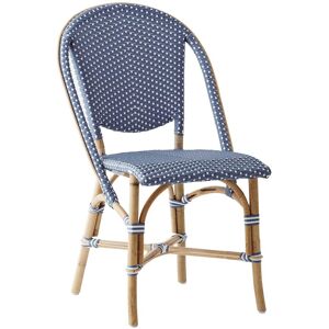 Sika Design Chaise repas empilable en rotin et fibre synthetique bleu