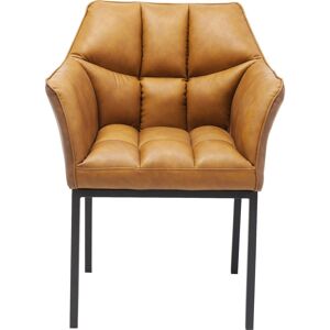 Kare Design Chaise avec accoudoirs en cuir et acier - Publicité