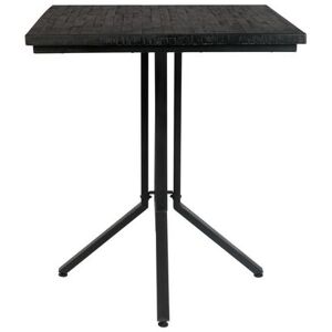 White label Table de comptoir carree en bois noir