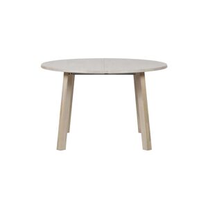 WOOOD Table extensible en chêne blanc Blanc 120x75x120cm