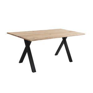 Rendez-Vous Déco Table rectangulaire 6 personnes en bois et pieds en métal noir 175 cm Marron 175x76x90cm