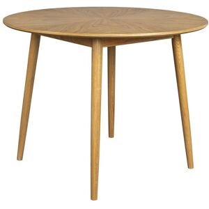 Drawer Table à manger ronde en bois D120cm bois clair